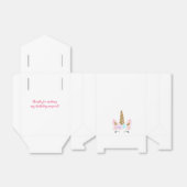 Eenhoorn Roze & Goud Verjaardag Bedankdoosjes (Uitgevouwen)