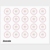 Eenhoorn Roze & Gouden Party Favor Label Sticker S (Vel)