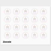 Eenhoorn Roze & Gouden Party Favor Label Sticker S (Vel)