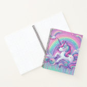 Eenhoorn roze gouden sterren notitieboek (Binnen)