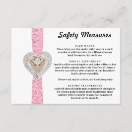 Eenhoorn Roze Kant Veiligheidsmaatregelen Informatiekaartje