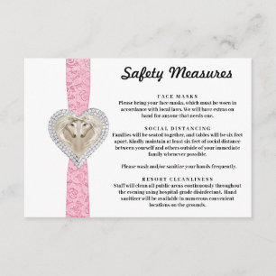 Eenhoorn Roze Kant Veiligheidsmaatregelen Informatiekaartje