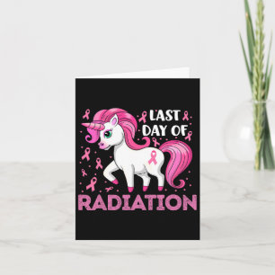 Eenhoorn roze lint laatste dag van bestraling bors kaart