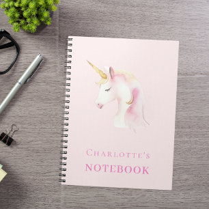 Eenhoorn roze meisje notitieboek