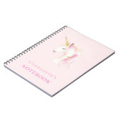 Eenhoorn roze meisje notitieboek (Linkerzijde)