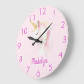 Eenhoorn roze naam grote klok (Hoek)