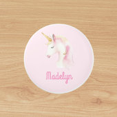 Eenhoorn roze naam keramische knop