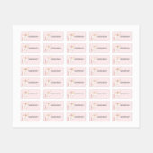 Eenhoorn roze naam meisje labels (Vel)