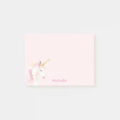 Eenhoorn roze naam meisje post-it® notes (Voorkant)