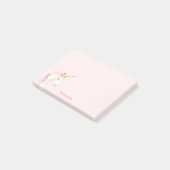 Eenhoorn roze naam meisje post-it® notes (Schuin)