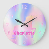 Eenhoorn roze paarse naam meisje magisch grote klok (Voorkant)