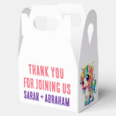 Eenhoorn roze Paarse regenboog grillige bruiloft Bedankdoosjes (Geopend)