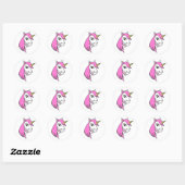 Eenhoorn Roze Sticker (Vel)