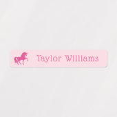 Eenhoorn roze tinten kinder waterdichte naam labels (Design 1)