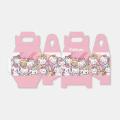 Eenhoorn roze verjaardagsfeestje bedankdoosjes (Uitgevouwen)