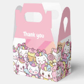 Eenhoorn roze verjaardagsfeestje bedankdoosjes (Geopend)