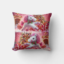 Eenhoorn roze vrolijke kerst