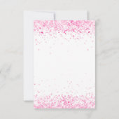 Eenhoorn roze wit gelukkig verjaardag kaart (Achterkant)