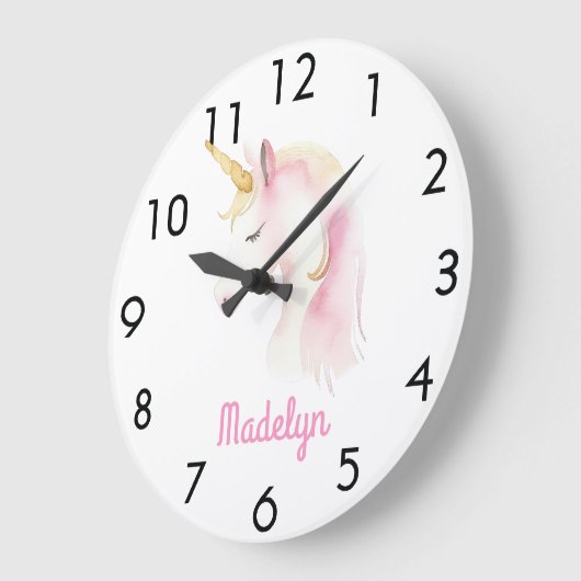 Eenhoorn roze wit naam grote klok