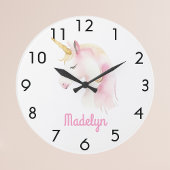 Eenhoorn roze wit naam grote klok