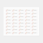 Eenhoorn roze wit naam meisje labels (Vel)