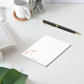 Eenhoorn roze wit naam meisje notitieblok