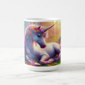 Eenhoorn rust in een levendig betoverd bos koffiemok (Center)