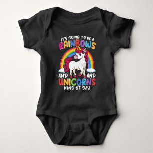Eenhoorn Schattig Whimsisch Grappig Regenbogen En  Romper