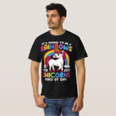 Eenhoorn Schattig Whimsisch Grappig Regenbogen En T-shirt (Voorkant volledig)