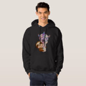 Eenhoorn Schattige Bruin Luiaard Regenboog Dier Ll Hoodie (Voorkant volledig)