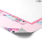 Eenhoorn Schattige Magisch Verjaardag Poster Welko (Hoek)