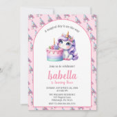 Eenhoorn Schattige Magisch Verjaardagsfeest Kaart (Voorkant)