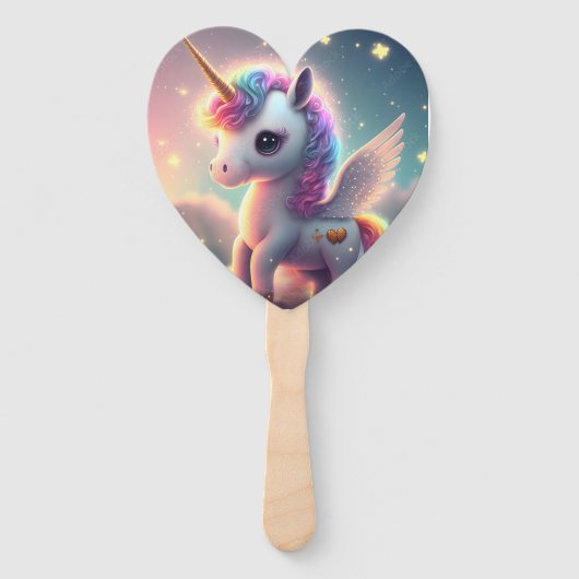 Eenhoorn schattige magische set van fans handwaaier (Voorkant)