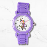 Eenhoorn Schattige Whimsical Girly Pink Floral Mei Horloge<br><div class="desc">Eenhoorn Schattige Whimsical Girly Pink Floral Gepersonaliseerde naam Girl's Watch beschikt over een schattige eenhoorn met sterren,  harten en bloemen. Gepersonaliseerd met jouw naam. Perfecte cadeaus voor meisjes voor verjaardag,  kerst,  feestdagen en meer. Ontworpen door ©Evco Studio www.zazzle.com/store/evcostudio</div>