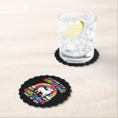 Eenhoorn Schattigee grillige grappige regenbogen e Kartonnen Onderzetters (Insitu)