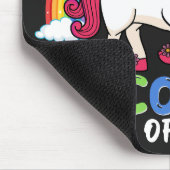 Eenhoorn Schattigee grillige grappige regenbogen e Muismat (Hoek)