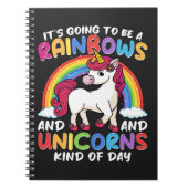 Eenhoorn Schattigee grillige grappige regenbogen e Notitieboek (Voorkant)