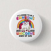 Eenhoorn Schattigee grillige grappige regenbogen e Ronde Button 3,2 Cm (Voorkant)