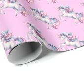 Eenhoorn Schattigee magische verjaardag Cadeaupapier (Rol Hoek)
