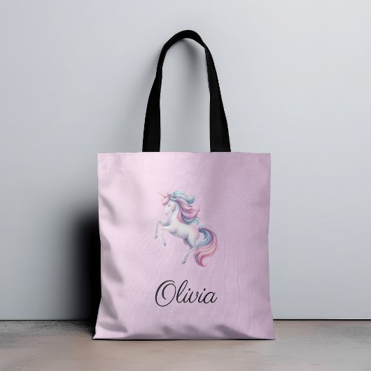 Eenhoorn Schattigee magische Waterverf Tote Bag