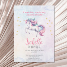 Eenhoorn Schattigee magische Waterverf verjaardags