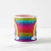 Eenhoorn Schattigee Regenboog Glitter Mok (Midden)