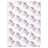 Eenhoorn Schattigee Waterverf gepersonaliseerde na Klembord (Achterkant)