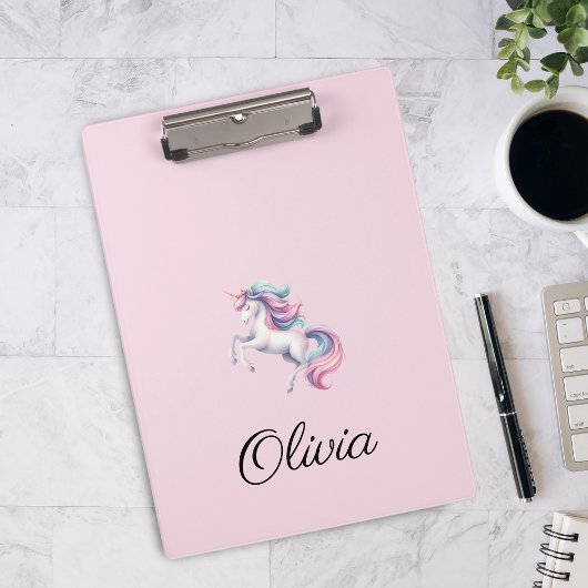 Eenhoorn Schattigee Waterverf gepersonaliseerde na Klembord