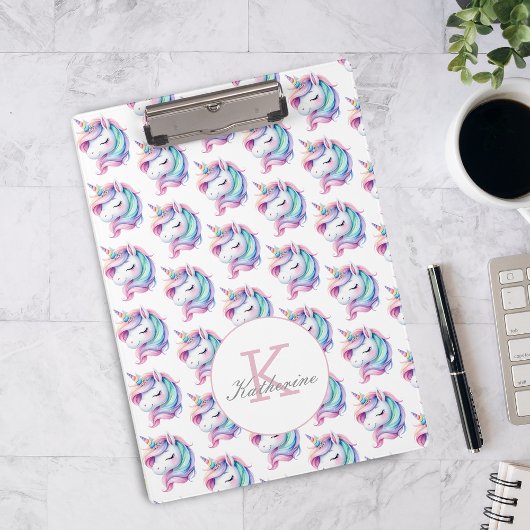 Eenhoorn Schattigee Waterverf Patroon Aangepaste n Klembord