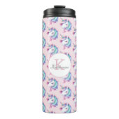 Eenhoorn Schattigee Waterverf Patroon Aangepaste n Thermosbeker (Voorkant)