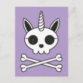 Eenhoorn Schedel en Kruisbeenderen Briefkaart (Voorkant)