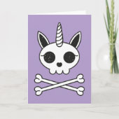 Eenhoorn Schedel en Kruisbeenderen Kaart (Voorkant)