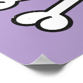 Eenhoorn Schedel en Kruisbeenderen Poster (Hoek)