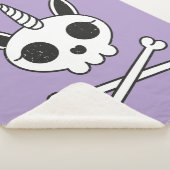 Eenhoorn Schedel en Kruisbeenderen Sherpa Deken (3/4)